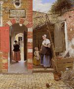 Pieter de Hooch The Courtyard of a House in Delft (mk08) china oil painting reproduction